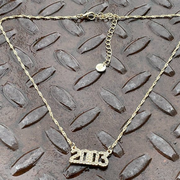 Natasha Women Necklace Birth Year 2003 Gold Tone Crystals Accent Jewelry - Picture 11 of 12